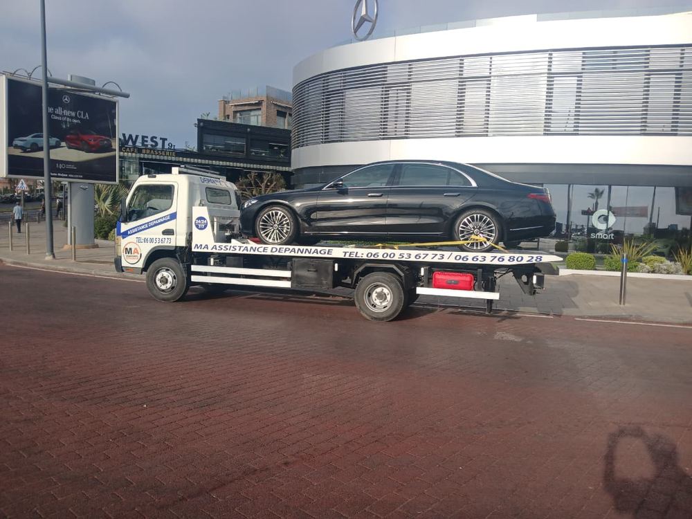 Remorquage d'une Mercedes Classe S par WEEGO Inter Assistance à Casablanca